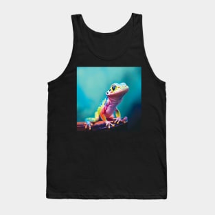 Colourful Gecko Art Tank Top